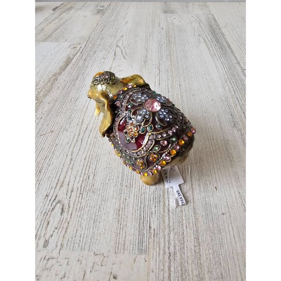 Kalifano jeweled elephant trinket box‎ keepsake jewelry rhinestone new - Picture 2 of 10